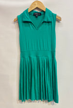 Kelly Green Pleated Skirt Dress