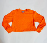 Orange Long Sleeve Terry Crop Top