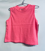 Neon Pink Ribbed Muscle Tank