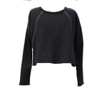 Black Long Sleeve Top w/Contrast Stitching