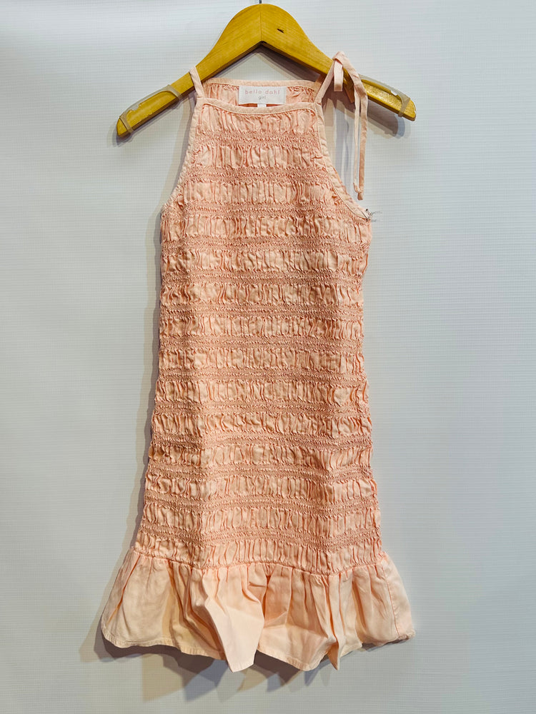 Peach Clouds Smocked Dress with Ruffle