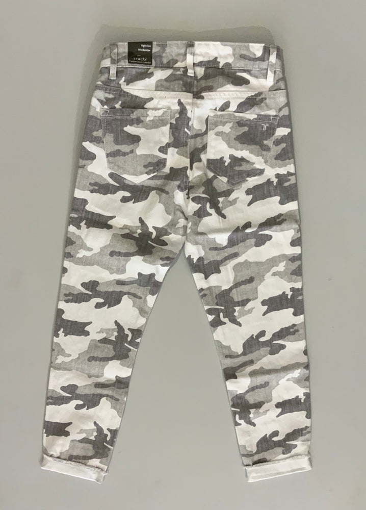 Grey Camo High Rise Weekender Jeans