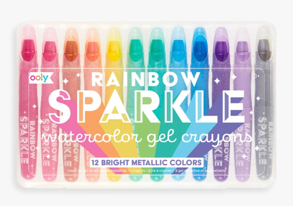 Rainbow Sparkle Metallic Watercolor Gel Crayons