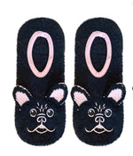 Fuzzy Frenchie Slipper Socks