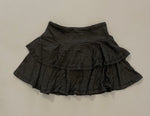 Ribbed Ruffle Skirt- Grey