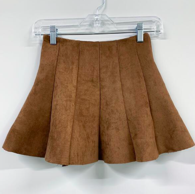 Suede Camel Mini Skirt