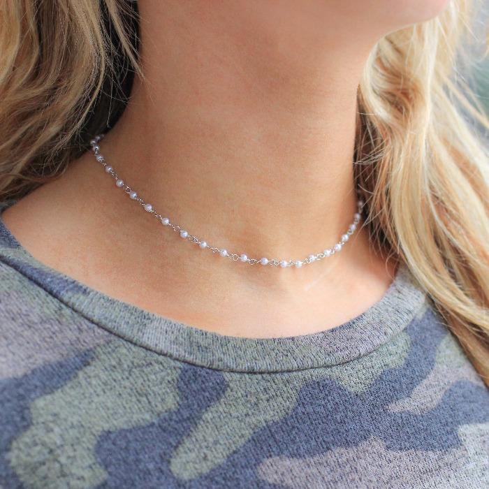 Mini Pearl Choker- Gold or Silver