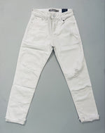 Tractr High Rise Distressed White Jeans