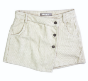 Tractr White Corduroy Skort