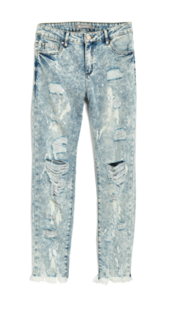 Tractr Bleached Indigo Hi-Rise Weekender Jean