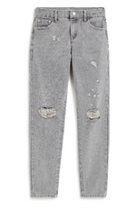 Tractr Grey Distressed Hi-Rise Weekender Jeans